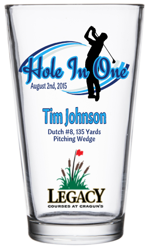 Hole In One Pint Glass